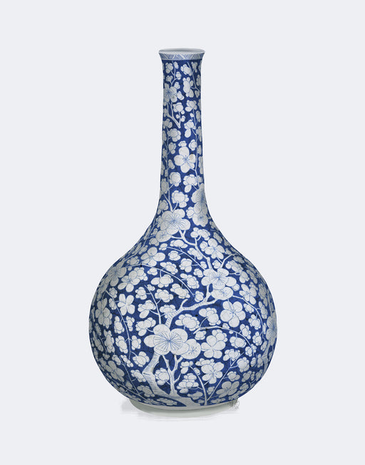 Chinoiserie Bud Vase, Blue, Art Print, Canvas art | FabFunky