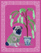 Chinoiserie Pug and Cherry Blossom On Pink, Art Print, Canvas art | FabFunky