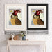 Owl With Top Hat, Bird Art Print, Wall Art | Framed Black