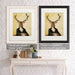 Deer and Chair, Portrait, Art Print, Canvas Wall Art | Canvas 11x14inch