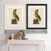 Owl On Books, Bird Art Print, Wall Art | Framed White