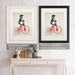 Penguin on Bicycle, Art Print, Canvas Wall Art | Framed Black