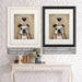 English Bulldog, Dog Au Vin, Dog Art Print, Wall art | Framed Black