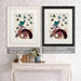 Dodo with Hanging Teacups, Art Print, Canvas Wall Art
