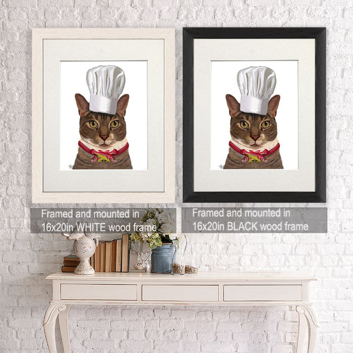 Cat Chef, Art Print, Canvas Wall Art