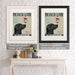 Labrador Black Ice Cream, Dog Art Print, Wall art | Framed Black