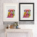 Cocker Spaniel Rainbow Splash, Portrait, Dog Art Print, Wall art | Framed Black