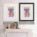 West Highland Terrier Rainbow Splash, Dog Art Print, Wall art | Framed Black