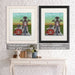 Great Dane Chopper and Sidecar, Dog Art Print, Wall art | Framed Black