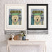Wheaten Terrier Surf Shack, Dog Art Print, Wall art | Framed Black