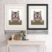 Husky and Rope Bone, Dog Art Print, Wall art | Framed Black