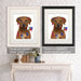 Rhodesian Ridgeback Painter, Dog Art Print, Wall art | Framed Black