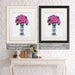 Chinoiserie Hydrangea Pink, Blue Vase, Art Print | Canvas 11x14inch