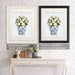 Chinoiserie Magnolias White, Crane Garden, Art Print | Canvas 11x14inch