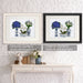 Chinoiserie Flower Trio 2, Blue, Art Print | Canvas 11x14inch