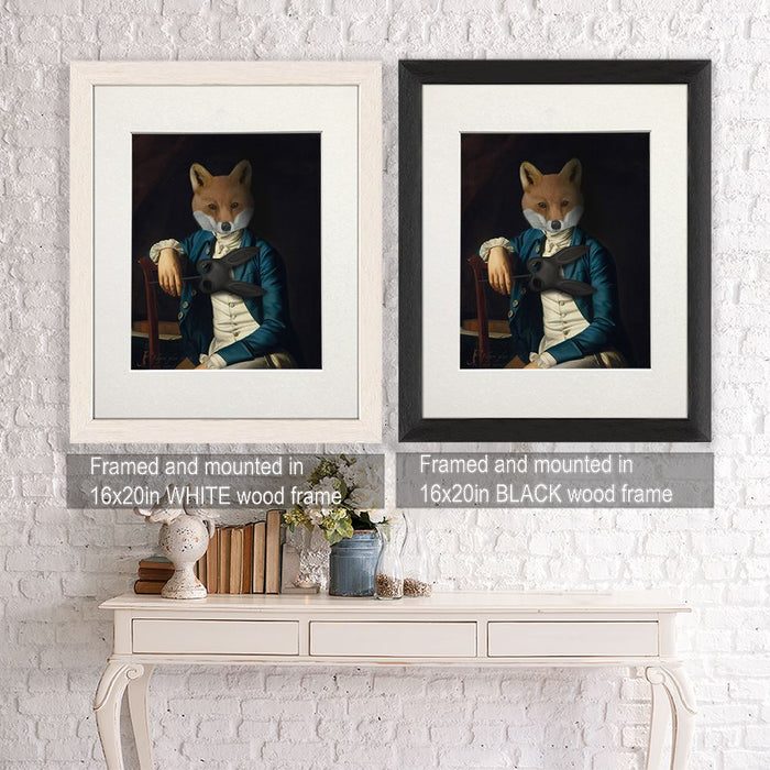 The Masked Fox, Limited Edition, Fine Art Print | Ltd Ed Canvas 18x24inch