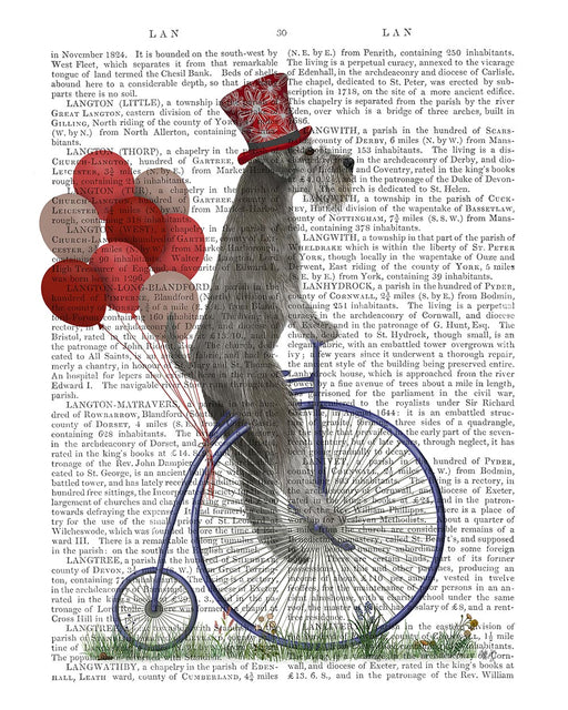 Schnauzer Grey on Penny Farthing