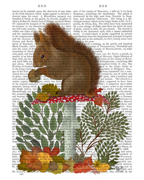FabFunky Red Squirrel On Mushroom