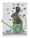 FabFunky Bunny Rabbit Watering Can and Butterflies