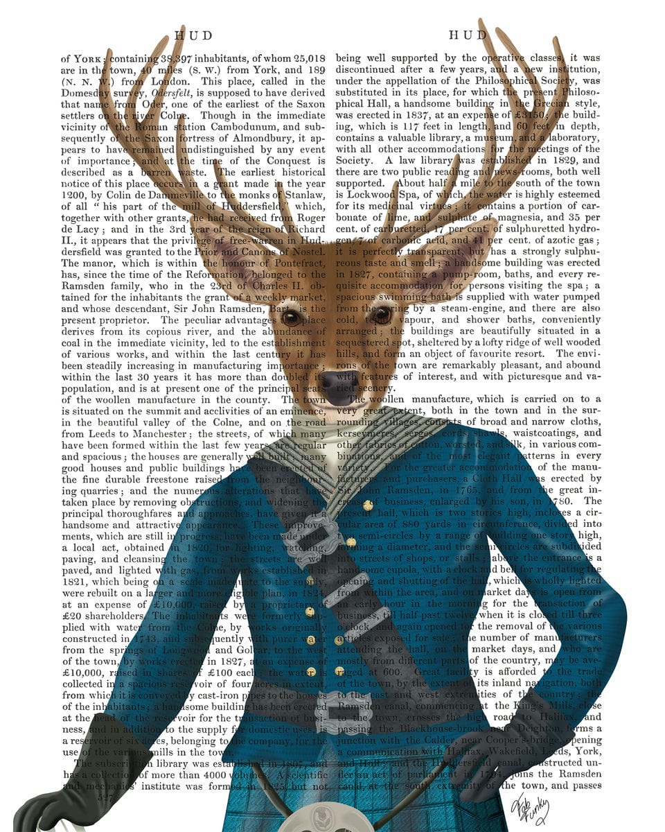 Scottish Deer Laird Tam OShunter, Portrait, Antiquarian Book Prints ...