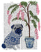 FabFunky Chinoiserie Pug and Cherry Blossom