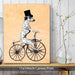 Dalmatian On Bicycle, Dog Art Print, Wall art | Canvas 18x24inch