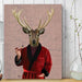 Deer in Smoking Jacket, Art Print, Canvas Wall Art | Canvas 18x24inch