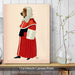 Basset Hound Judge, Full, Dog Art Print, Wall art | Framed White