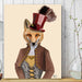 Vivienne Steampunk Fox, Art Print, Canvas Wall Art | Canvas 18x24inch