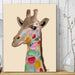 MultiColoured Giraffe, Art Print, Canvas Wall Art