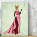 Glamour Fox in Pink, Art Print, Canvas Wall Art | Framed Black