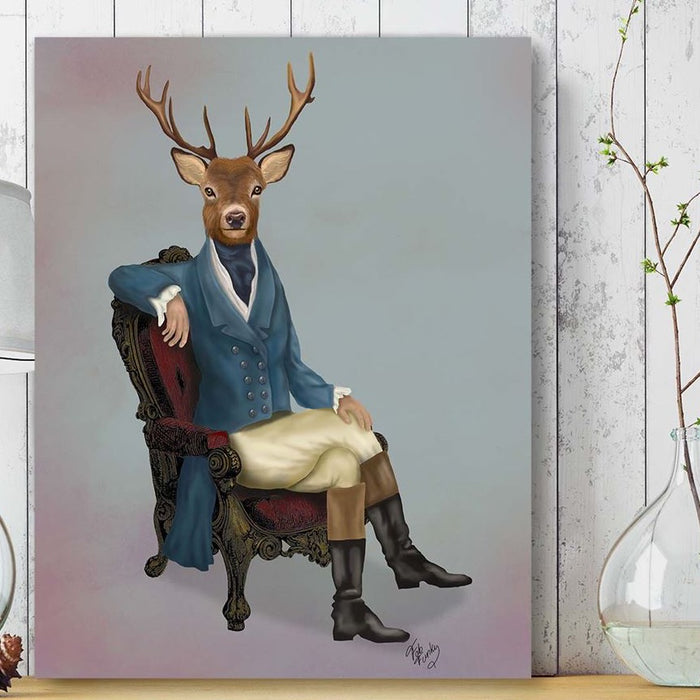 Distinguished Deer, Full, Art Print, Canvas Wall Art | Canvas 28x40inch