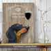 Dachshund, Dog Au Vin, Dog Art Print, Wall art | Canvas 11x14inch