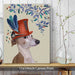 Greyhound Milliners Dog, Dog Art Print, Wall art | Canvas 11x14inch
