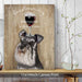 Schnauzer, Dog Au Vin, Dog Art Print, Wall art | Canvas 11x14inch