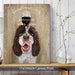 Springer Spaniel, Dog Au Vin, Dog Art Print, Wall art | Canvas 11x14inch