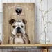 English Bulldog, Dog Au Vin, Dog Art Print, Wall art | Canvas 11x14inch
