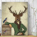 Deer and Bamboo Cage, Portrait, Art Print | Print 18x24inch