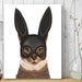 Cat with Bunny Mask, Art Print, Canvas Wall Art