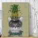 Cat, Pineapple Puss, Art Print, Canvas Wall Art