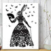 Black Rabbit, Animal Art Print, Wall Art | Canvas 11x14inch