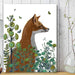Fox In the Garden, Art Print, Canvas Wall Art | Print 18x24inch