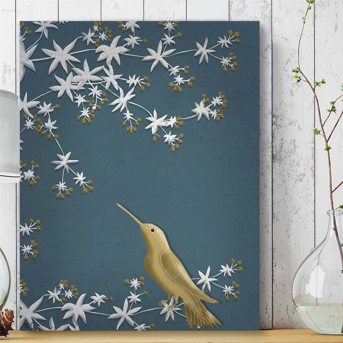 Golden Hummingbird 1, Bird Art Print, Wall Art | Print 24x36in