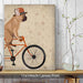 French Bulldog on Bicycle, Dog Art Print, Wall art | Canvas 11x14inch