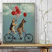 German Shepherd Tandem, Dog Art Print, Wall art | Canvas 11x14inch