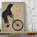 Bernese Mountain Dog On Bicycle, Dog Art Print, Wall art | Canvas 11x14inch