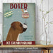 Boxer Ice Cream, Dog Art Print, Wall art | Canvas 11x14inch