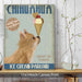 Chihuahua, Long Haired, Ice Cream, Dog Art Print, Wall art | Canvas 11x14inch