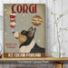 Corgi, Black and Tan, Ice Cream, Dog Art Print, Wall art | Canvas 11x14inch