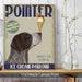 German Shorthaired Pointer Ice Cream, Dog Art Print, Wall art | Canvas 11x14inch